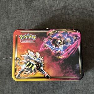 Pokemon Tin with Red and Yellow Artwork